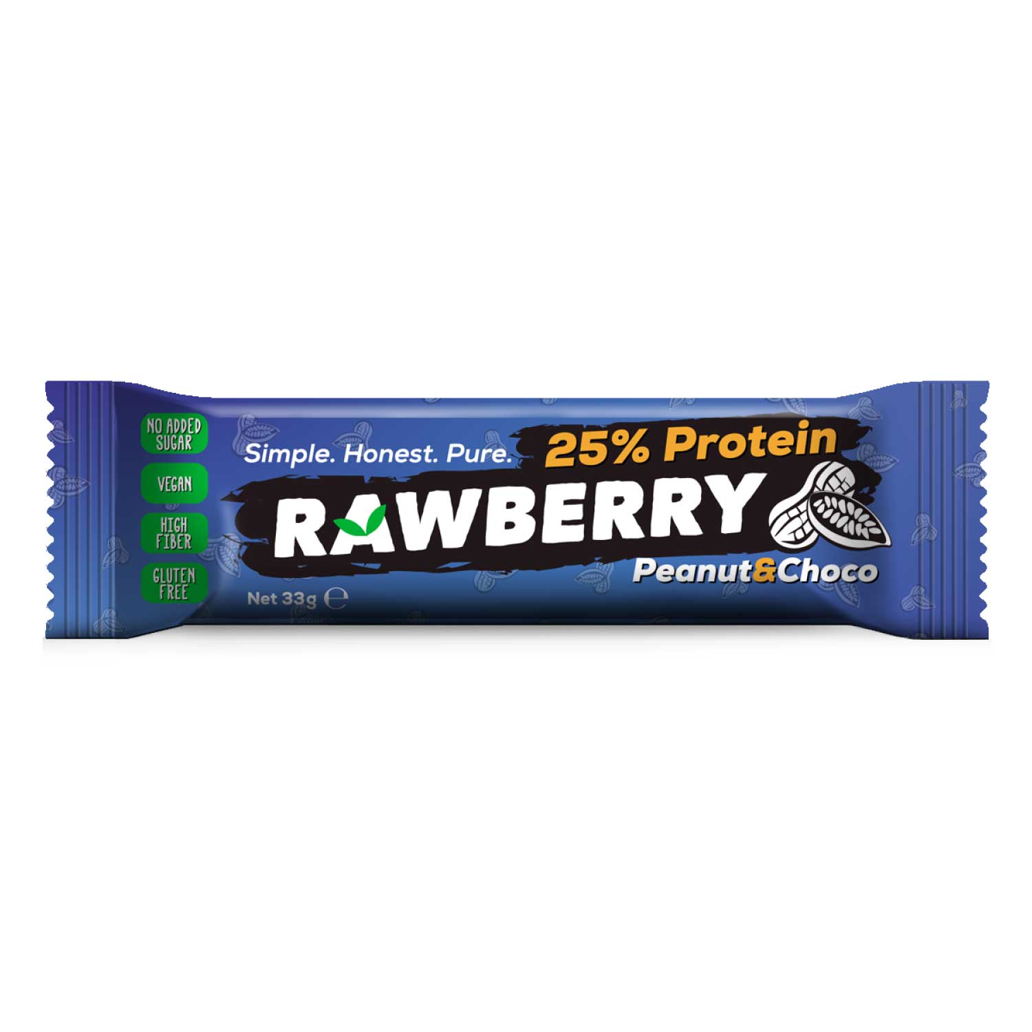 Rawberry High Protein Bar- Peanut & Choco 15 Bars - Image 1