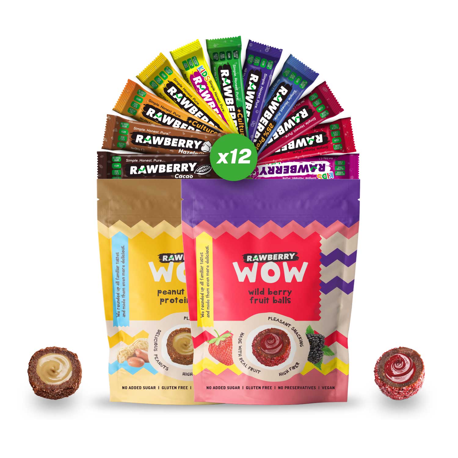 toplu-tanışma2 Rawberry Toplu Tanışma Paketi (10 Bar ve 2 Paket Dolgulu Meyve ve Protein Topu) - Görsel 1