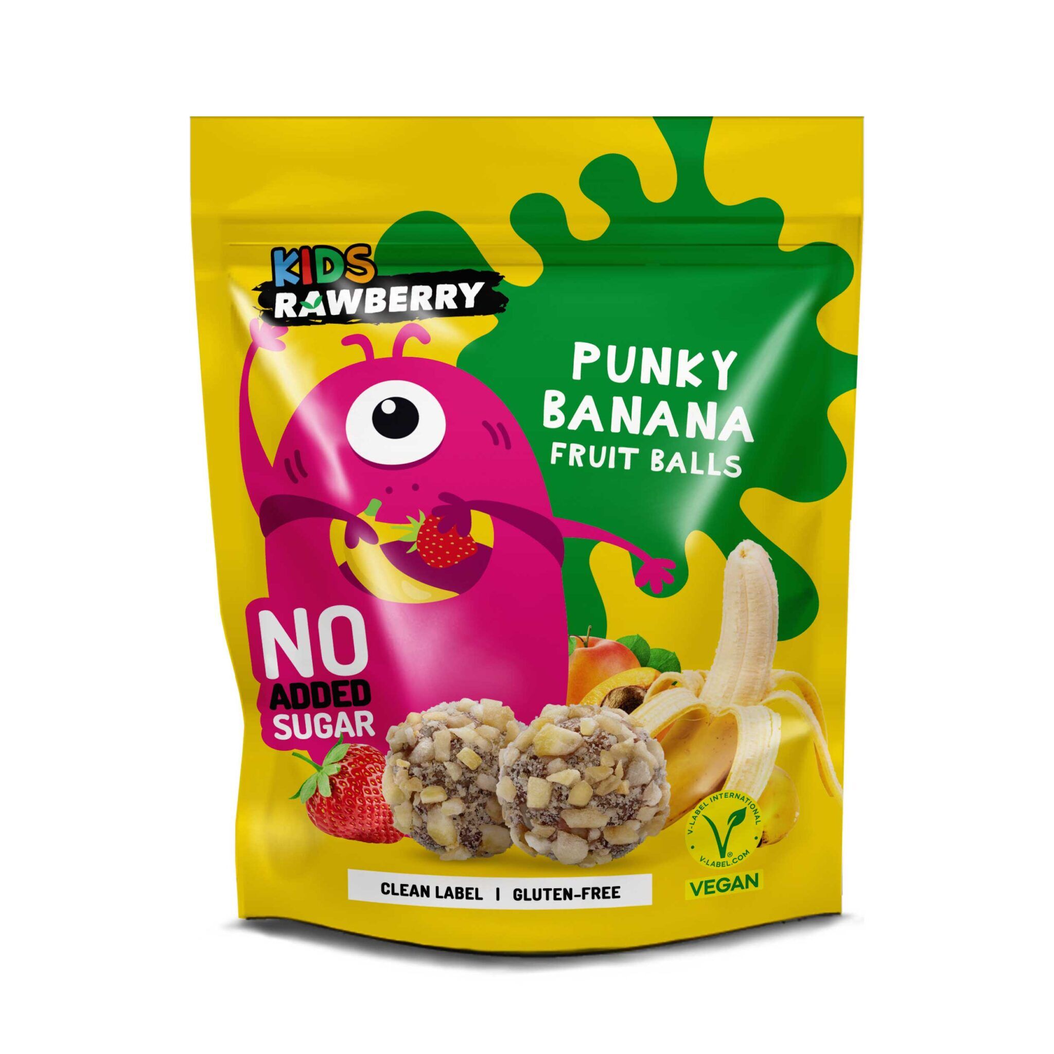 RAWBERRY KINDER - PUNKY BANANA - FRUCHTKUGELN (8 PACKUNGEN) – Bild 1